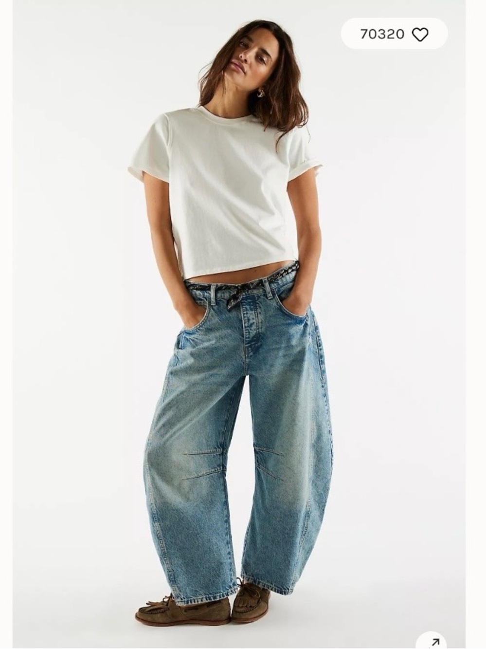 We The Free Good Luck Mid-Rise Barrel Jeans in Ultra Light Beam, size 29 - Picture 14 of 14